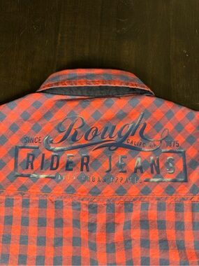 CRRJ Red & Blue Check Button-Down Shirt - Men's X-Large Rough Riders
